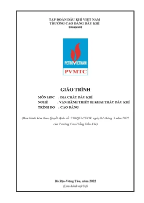 Giáo trình địa chất dầu khí nghề vận hành thiết bị khai thác dầu khí cao đẳng trường cao đẳng dầu khí