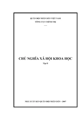 Giáo trình chủ nghĩa xã hội khoa học tập 2 phần 1