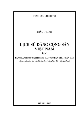 Giáo trình lịch sử đảng cộng sản việt nam tập 1 phần 1