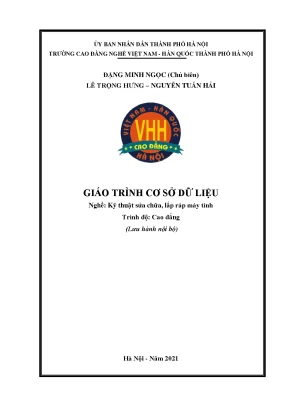 Giáo trình cơ sở dữ liệu nghề kỹ thuật sửa chữa lắp ráp máy tính cao đẳng