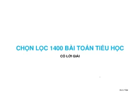 Chọn lọc 1400 bài toán tiểu học có lời giải