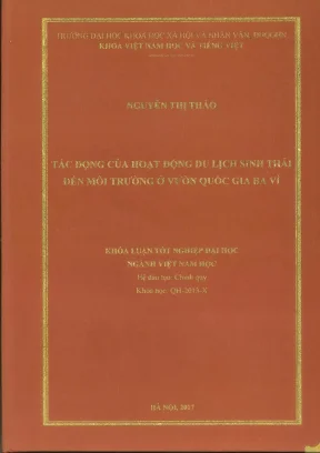 Luận văn thạc sỹ tác động của hoạt động du lịch sinh thái đến môi trường ở vường quốc gia ba vi