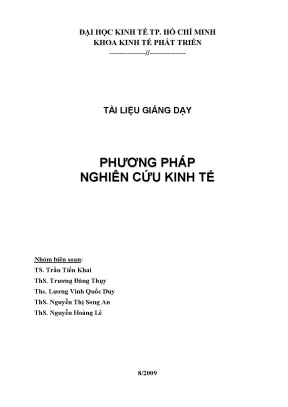 Tài liệu giảng dạy phương pháp nghiên cứu kinh tế đh kinh tế tp hồ chí minh