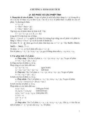 Chương 1 hàm giải tích