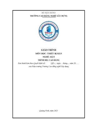 Giáo trình thiết bị hàn nghề hàn cao đẳng