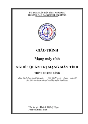 Giáo trình mạng máy tính nghề quản trị mạng máy tính trình độ cao đẳng