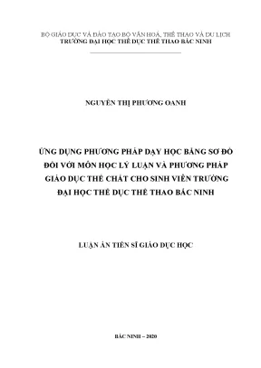 Luận án tiến sĩ ứng dụng phương pháp dạy học bằng sơ đồ đối với môn học lý luận và phương pháp gdtc cho sinh viên trường đại học tdtt bắc ninh