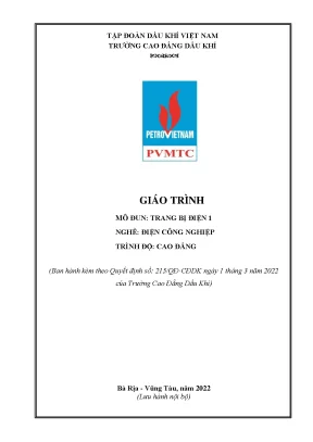 Giáo trình trang bị điện 1 nghề điện công nghiệp cao đẳng trường cao đẳng dầu khí
