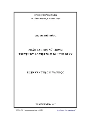 Luận văn thạc sĩ hay nhân vật phụ nữ trong truyện kỳ ảo việt nam đầu thế kỉ xx