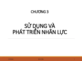 Chương 3 sử dụng và phát triển nhân lực
