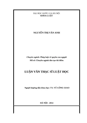 Luận văn thạc sỹ pháp luật quốc tế và pháp luật việt nam về ngăn ngừa và xóa bỏ lao động trẻ em