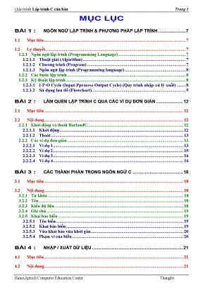 Giao trinh lp trinh c can bn mc lc