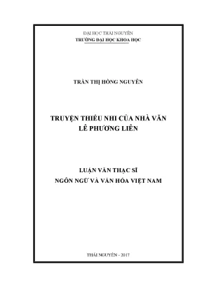 Luận văn thạc sĩ hay truyện thiếu nhi của nhà văn lê phương liên