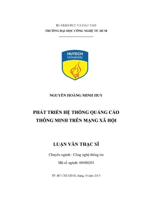 Luận văn thạc sĩ công nghệ thông tin phát triển hệ thống quảng cáo thông minh trên mạng xã hội