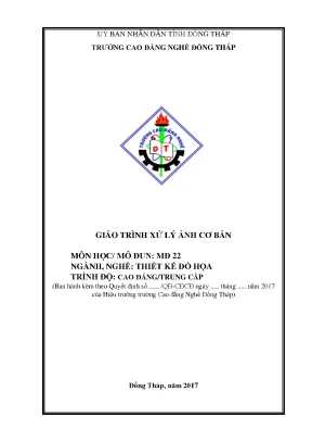 Giáo trình xử lý ảnh cơ bản nghề thiết kế đồ hoạ cđtc