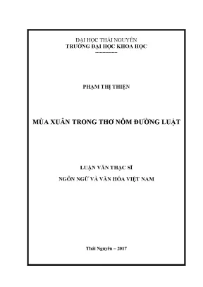 Luận văn thạc sĩ hay mùa xuân trong thơ nôm đường luật