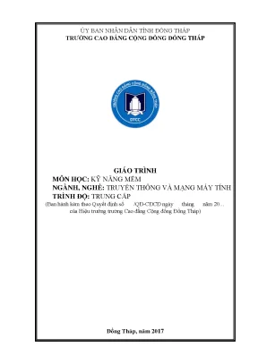 Giáo trình kỹ năng mềm nghề truyền thông và mạng máy tính trung cấp