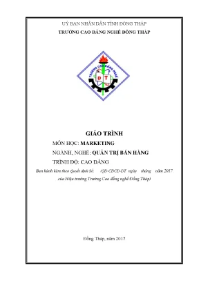 Giáo trình marketing nghề quản trị bán hàng cao đẳng