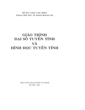 Giáo trình đại số tuyến tính và hình học tuyến tính