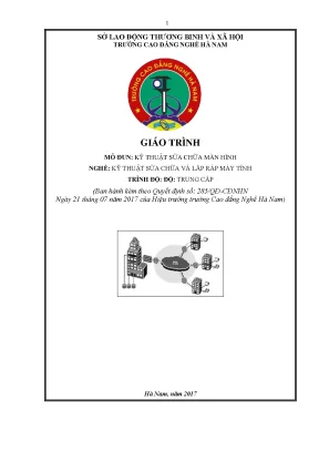 Giáo trình mô đun kỹ thuật sửa chữa màn hình nghề kỹ thuật sửa chữa và lắp ráp máy tính