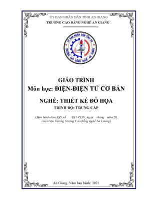 Giáo trình điện điện tử cơ bản nghề thiết kế đồ họa trình độ trung cấp