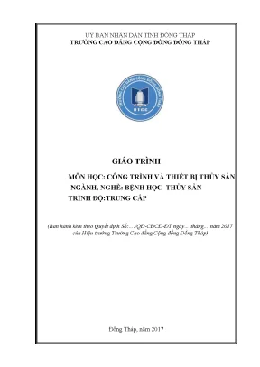 Giáo trình công trình và thiết bị thuỷ sản nghề bệnh học thuỷ sản trung cấp