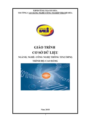 Giáo trình cơ sở dữ liệu nghề công nghệ thông tin cao đẳng 2