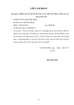 Luận văn thạc sĩ nghiên cứu chế tạo hệ thống start stop trên ôtô