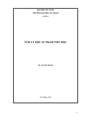 Tâm lý học sư phạm tiểu học
