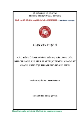 Luận văn các yếu tố ảnh hưởng đến sự hài lòng của khách hàng khi mua sắm trực tuyến