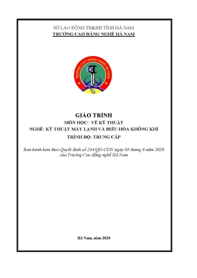 Giáo trình môn học vẽ kỹ thuật nghề kỹ thuật máy lạnh và điều hòa không khí trình độ trung cấp