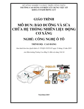 Giáo trình bảo dưỡng và sửa chữa hệ thống nhiên liệu động cơ xăng nghề công nghệ ô tô cao đẳng 2