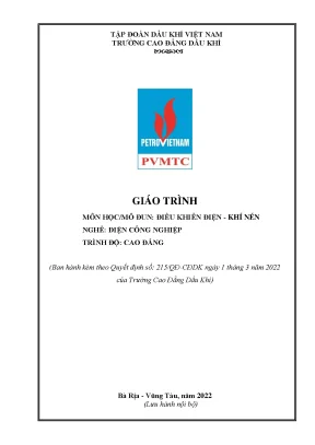 Giáo trình điều khiển điện khí nén nghề điện công nghiệp cao đẳng trường cao đẳng dầu khí