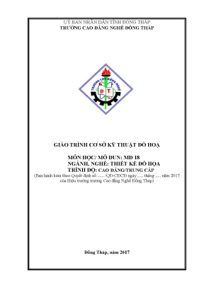 Giáo trình nguyên lý tạo hình nghề thiết kế đồ hoạ cđtc