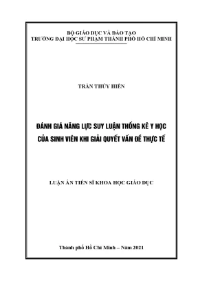 Luận án tiến sĩ đánh giá năng lực suy luận thống kê y học của sinh viên khi giải quyết vấn đề thực tế
