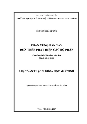 Luận văn thạc sĩ hay phân vùng bàn tay dựa trên phát hiện các bộ phận
