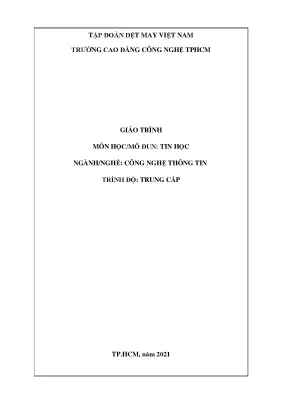 Giáo trình tin học ngànhnghề công nghệ thông tin trình độ trung cấp
