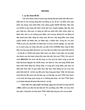 Luận văn cải cách thủ tục hành chính trên địa bàn thị xã hoài nhơn tỉnh bình định