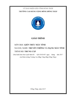 Giáo trình kiến trúc máy tính nghề truyền thông và mạng máy tính trung cấp