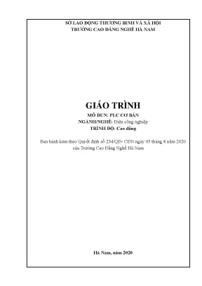 Giáo trình mô đun plc cơ bản ngànhnghề điện công nghiệp
