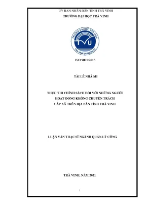 Thực thi chính sách đối với người hoạt động không chuyên trách