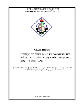 Giáo trình tổ chức quản lý doanh nghiệp nghề công nghệ thông tin cao đẳng