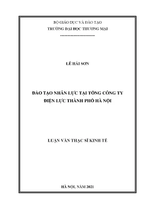 Luận văn thạc sĩ đào tạo nhân lực tại tổng công ty điện lực thành phố hà nội