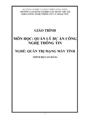 Giáo trình quản lý dự án công nghệ thông tin nghề quản trị mạng máy tính cao đẳng