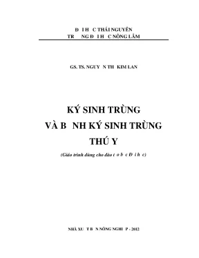 Ký sinh trùng và bệnh ký sinh trùng thú y giáo trình dùng cho đào tạo bậc đại học