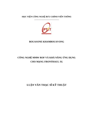 Luận văn thạc sĩ file word công nghệ mmw rof và khả năng ứng dụng cho mạng fronthaul 5g