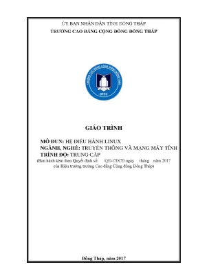 Giáo trình hệ điều hành linux nghề truyền thông và mạng máy tính trung cấp