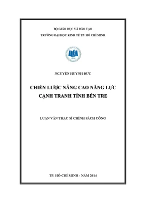 Luận văn thạc sĩ chiến lược nâng cao năng lực cạnh tranh tỉnh bến tre