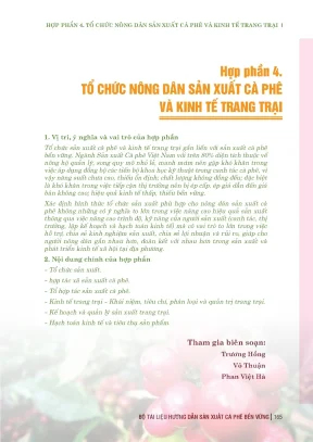 Bộ tài liệu hướng dẫn sản xuất cà phê bền vững phần 2
