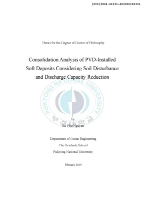 Consolidation analysis of pvd installed soft deposits considering soil disturbance and discharge capacity reduction